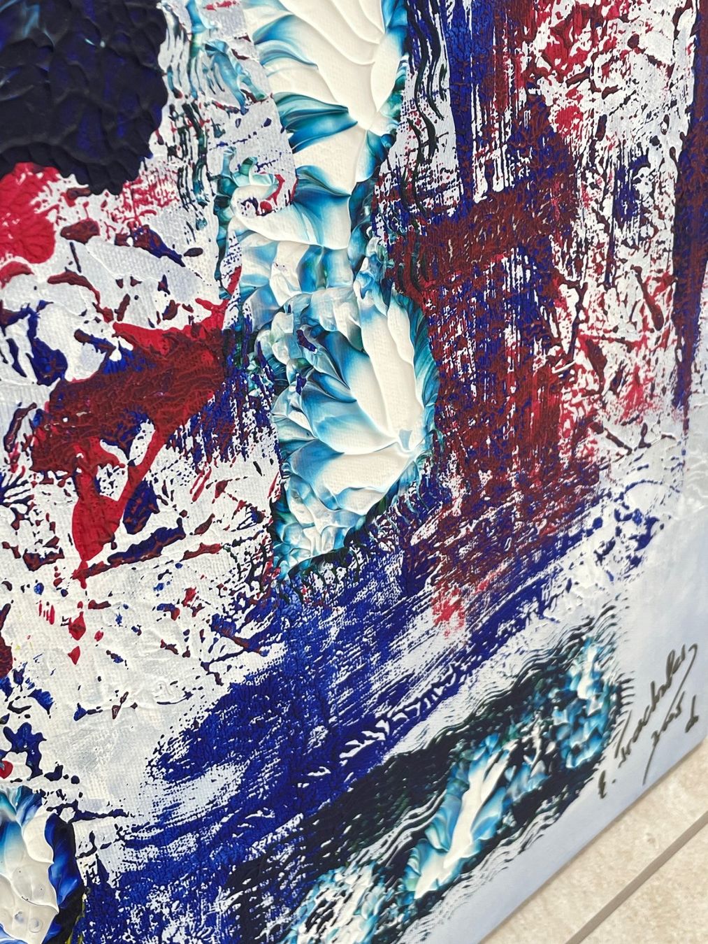 Dipinti: Gemälde 60x60 - Acryl auf Leinwand - Abstrakt – Usato da Embrach venduto da Rondamaro 2