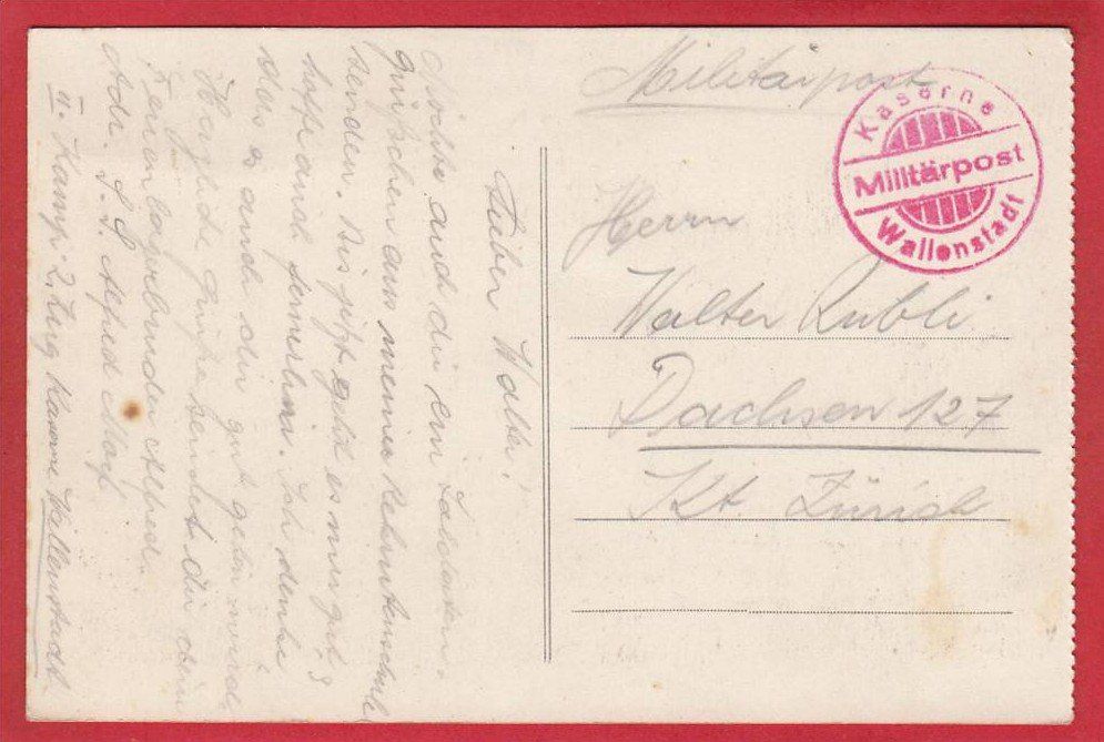 Cartoline postali: WALLENSTADT RATHAUSPLATZ – Usato da Grüningen venduto da Kartenlaube 1