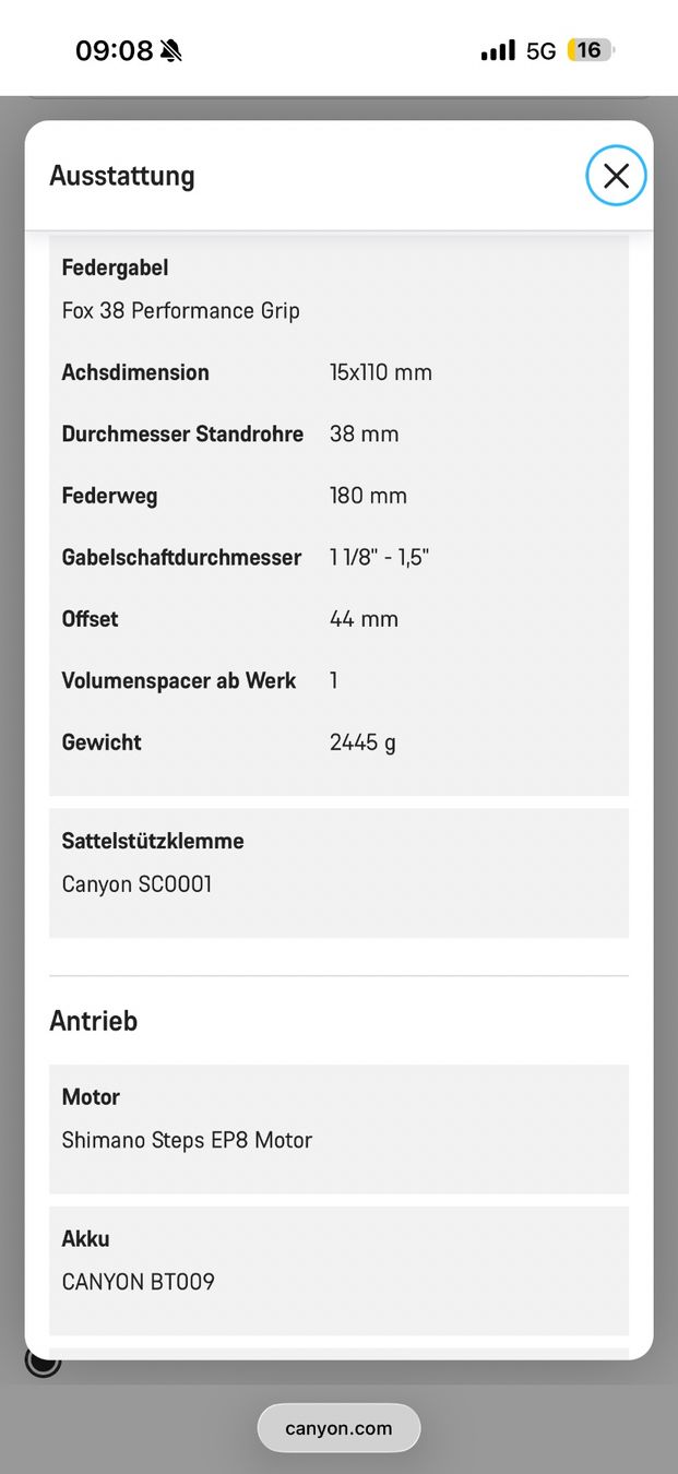 Canyon Velos: Canyon Torque ON CF8 - E-Bike – Gebraucht aus Pontresina von inf_p9kg 4