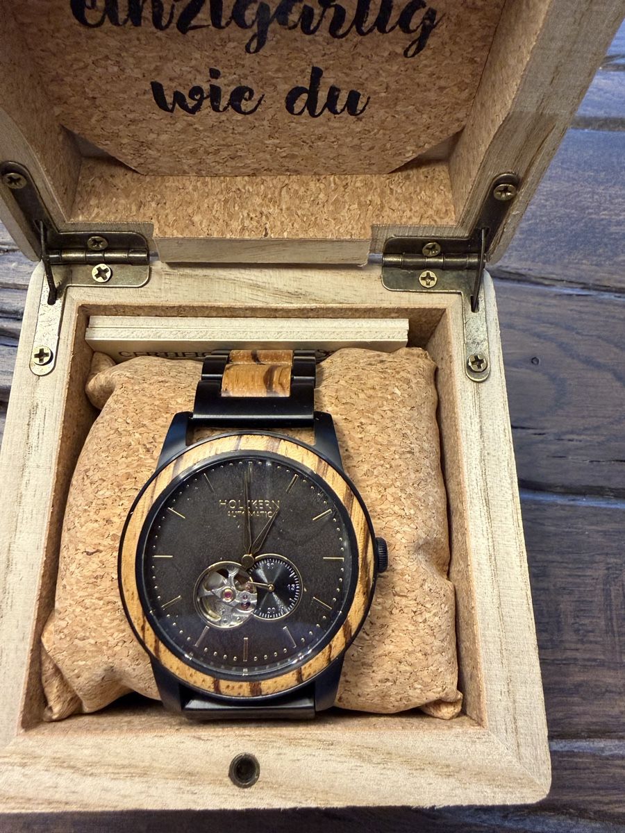 Uhren: Holzkern Uhr Automatic – Neu (gemäss Beschreibung) aus Trogen von East-Z 1