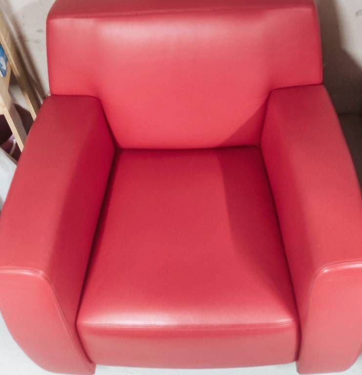 Wittmann Poltrone: Sessel aus Leder, rot – Usato da Zürich venduto da Loo_91