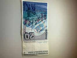 Schweizer 20 Franken Banknote – 8. Serie – Horace-Bénédict
