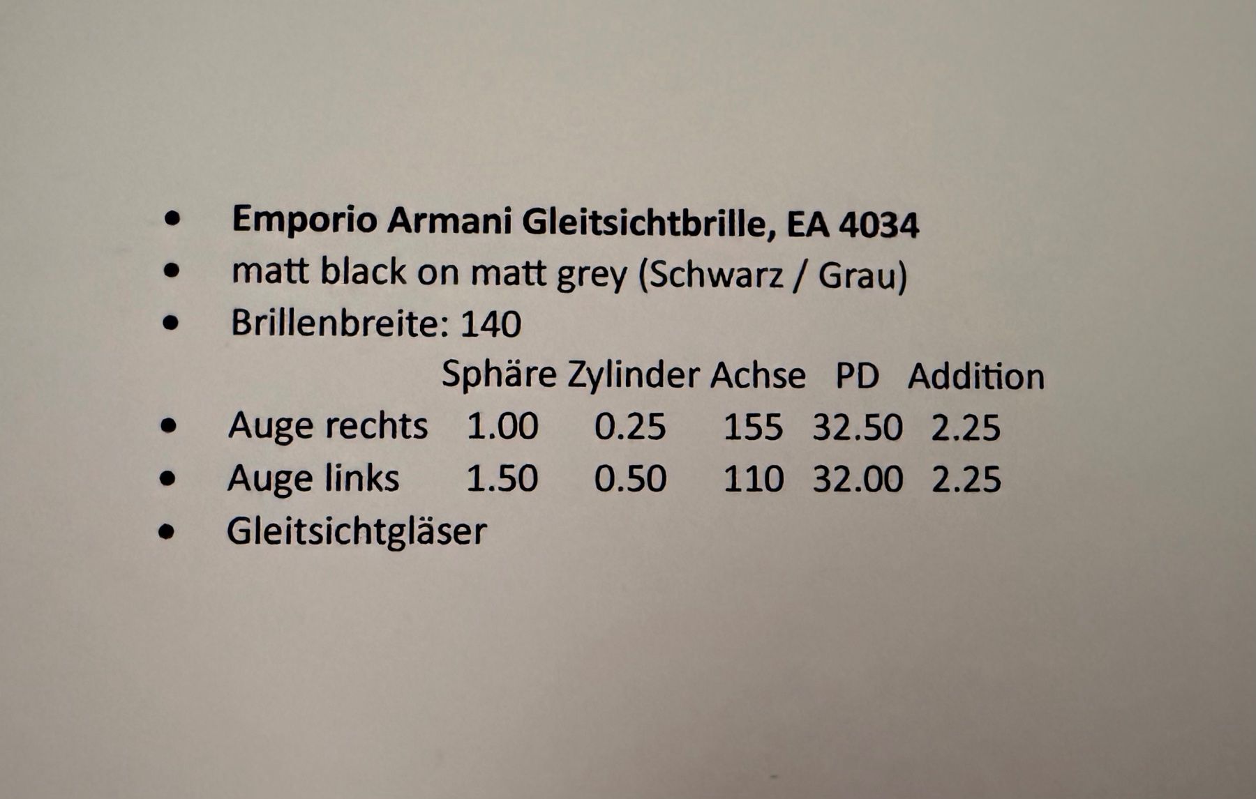 Armani Occhiali & Lenti: Emporio Armani Gleitsichtbrille – Usato da Heimberg venduto da Barb5705 3