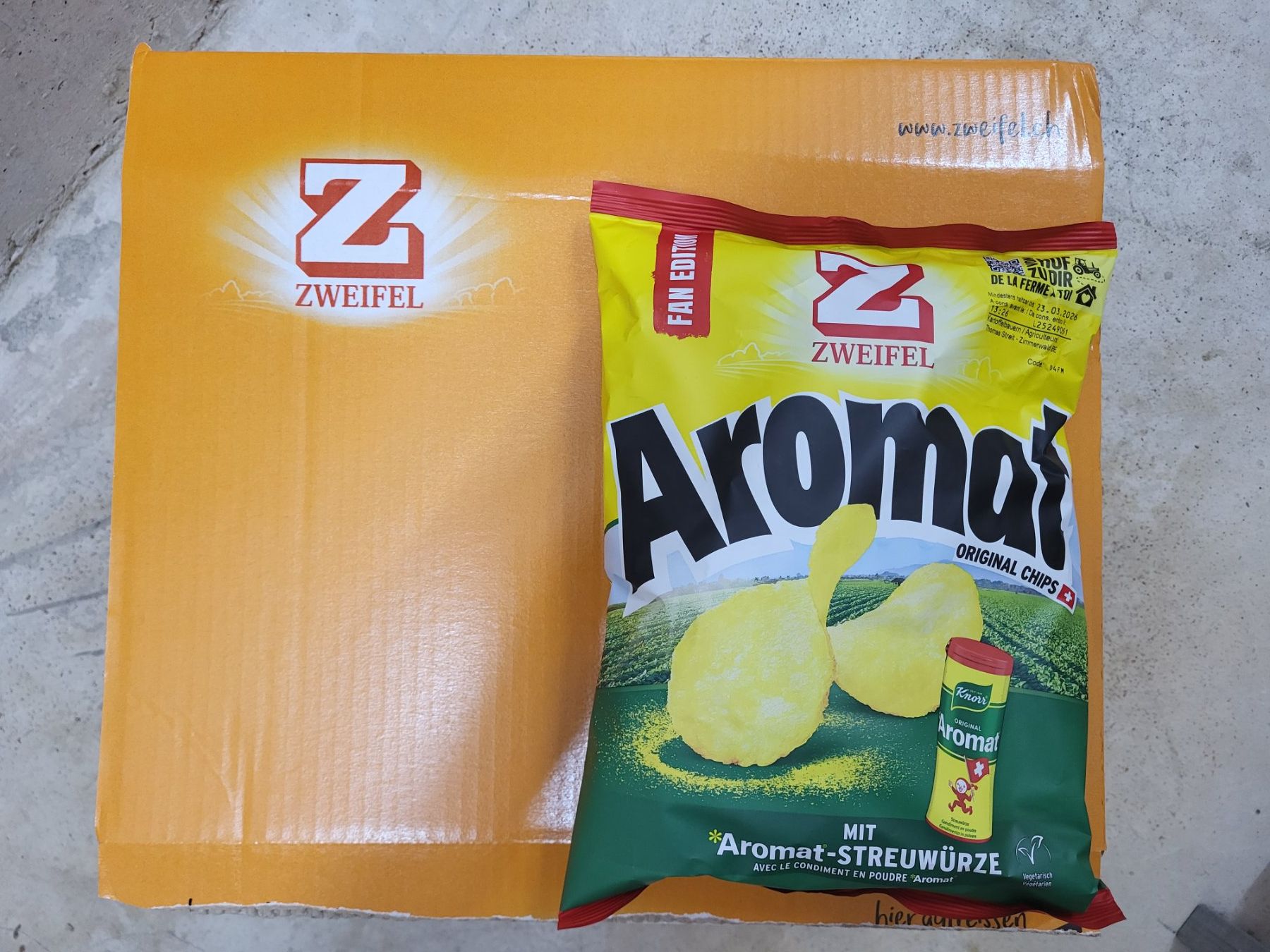 Zweifel Lebensmittel & Spezialitäten: Zweifel Chips AROMAT 150gr – Neu und originalverpackt aus Lufingen von Ganti11