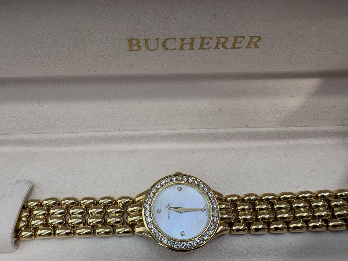 Bucherer Orologi: Bucherer Uhr Perlmutt Zifferblatt 18k – Usato da Zermatt venduto da Serverin-A 1