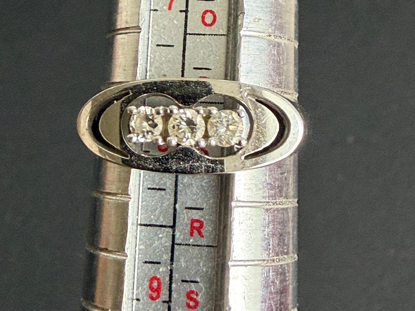 Anelli: Weissgold Ring mit Diamanten 585, 14K – Usato da Spiegel b. Bern venduto da Rogger72 6