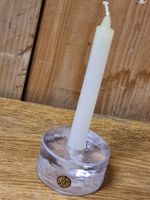 Massiver Glas Kerzenhalter , Ø 5 x H 2.5 cm Schweden