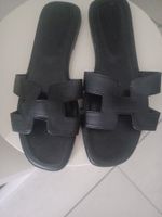 Sandales plates noires femme taille 41 neuves