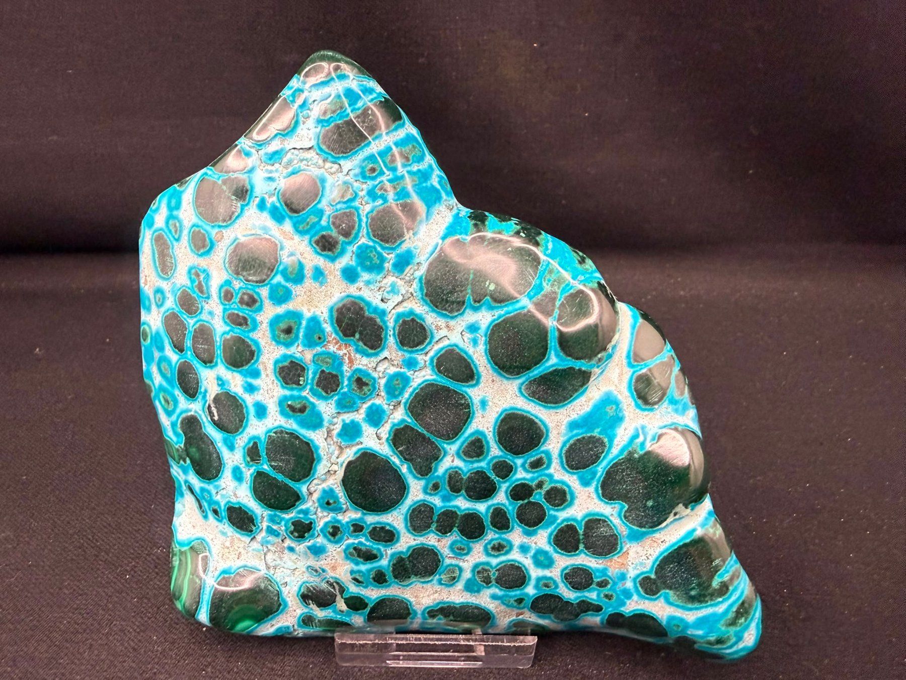 Minéraux & Lithothérapie: Malachit und Chrysocolla poliert – D'occasion à Schinznach Bad par Demerald 2