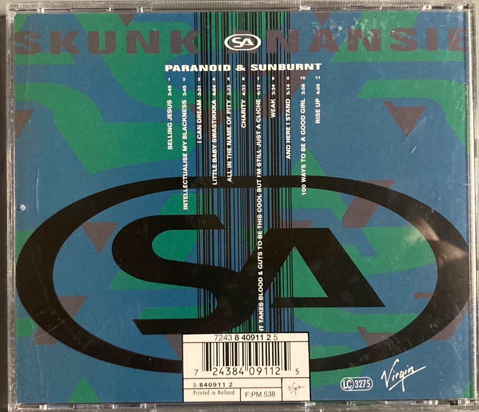 CD: SKUNK ANANSIE - PARANOID & SUNBURNT – Usato da Poliez-Pittet venduto da Newtown-Records 1