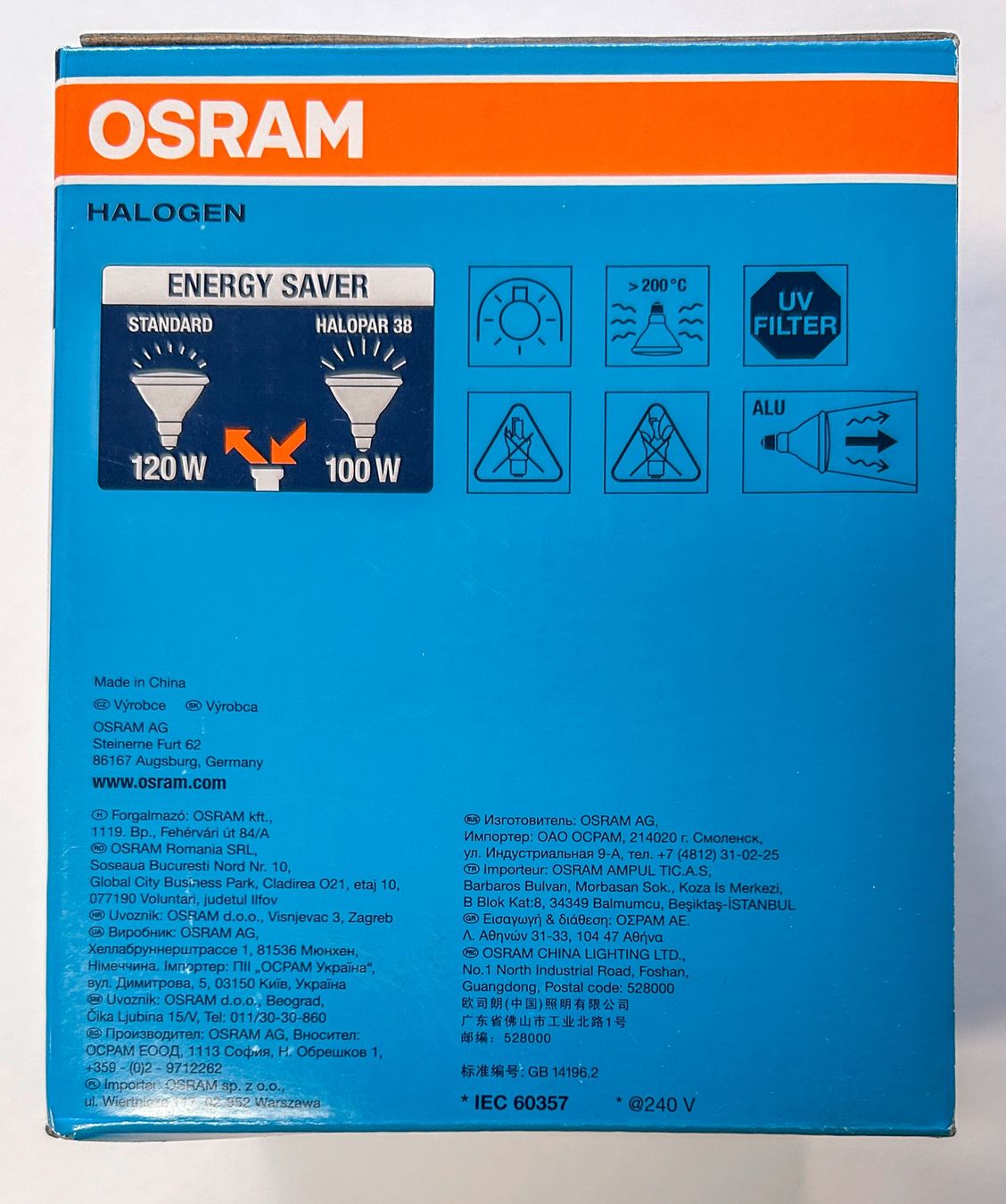 Osram Lampade: OSRAM HALOPAR38 - 100W - E27 - HALOGEN REFLEKTORLAMPE – Nuovo e nell'imballaggio originale da St. Gallen venduto da kobayashi-maru 3