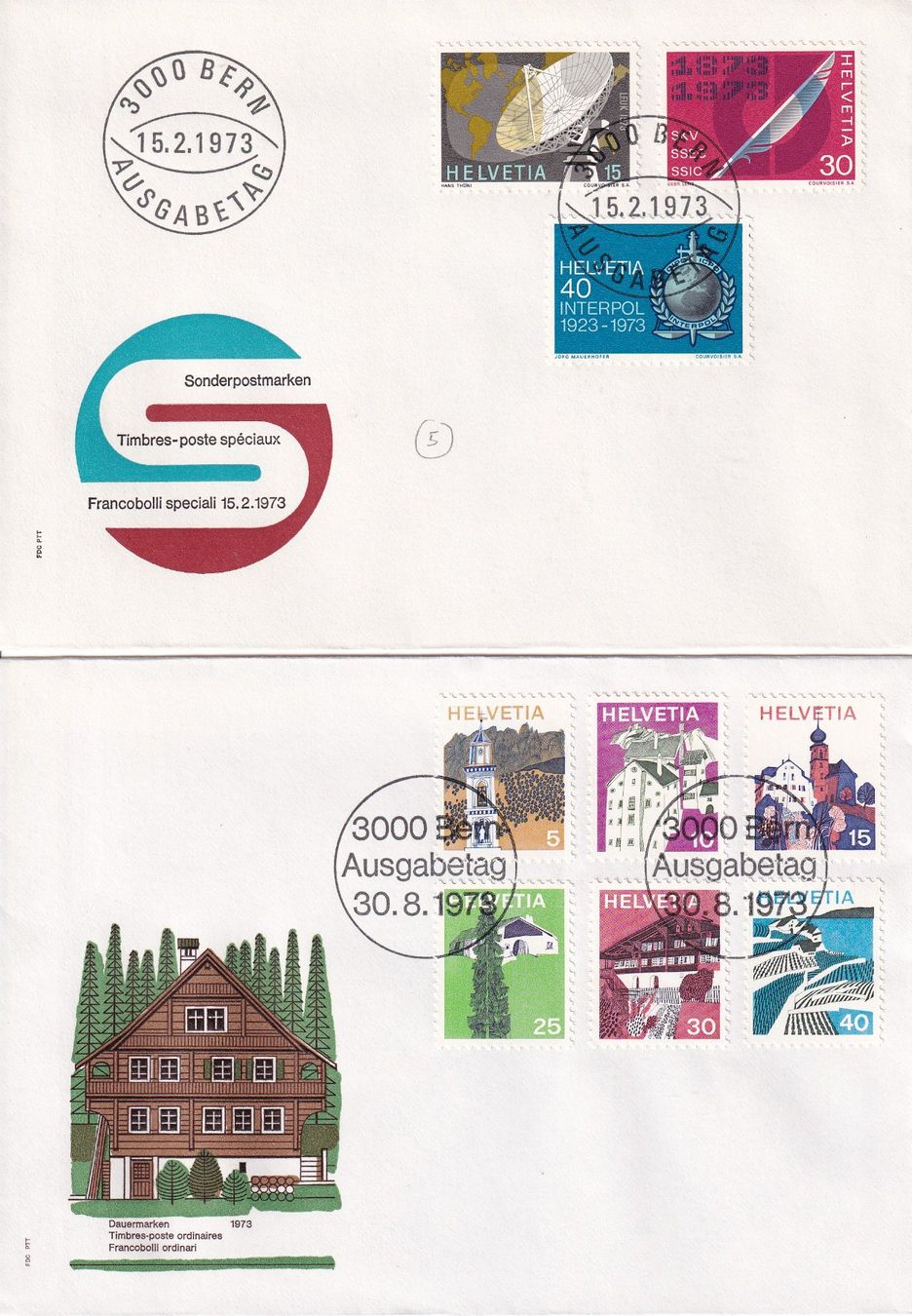 Tutti i francobolli: Lot 8 Briefe FDC 1973 - 1974 – Usato da Rossa venduto da becky05