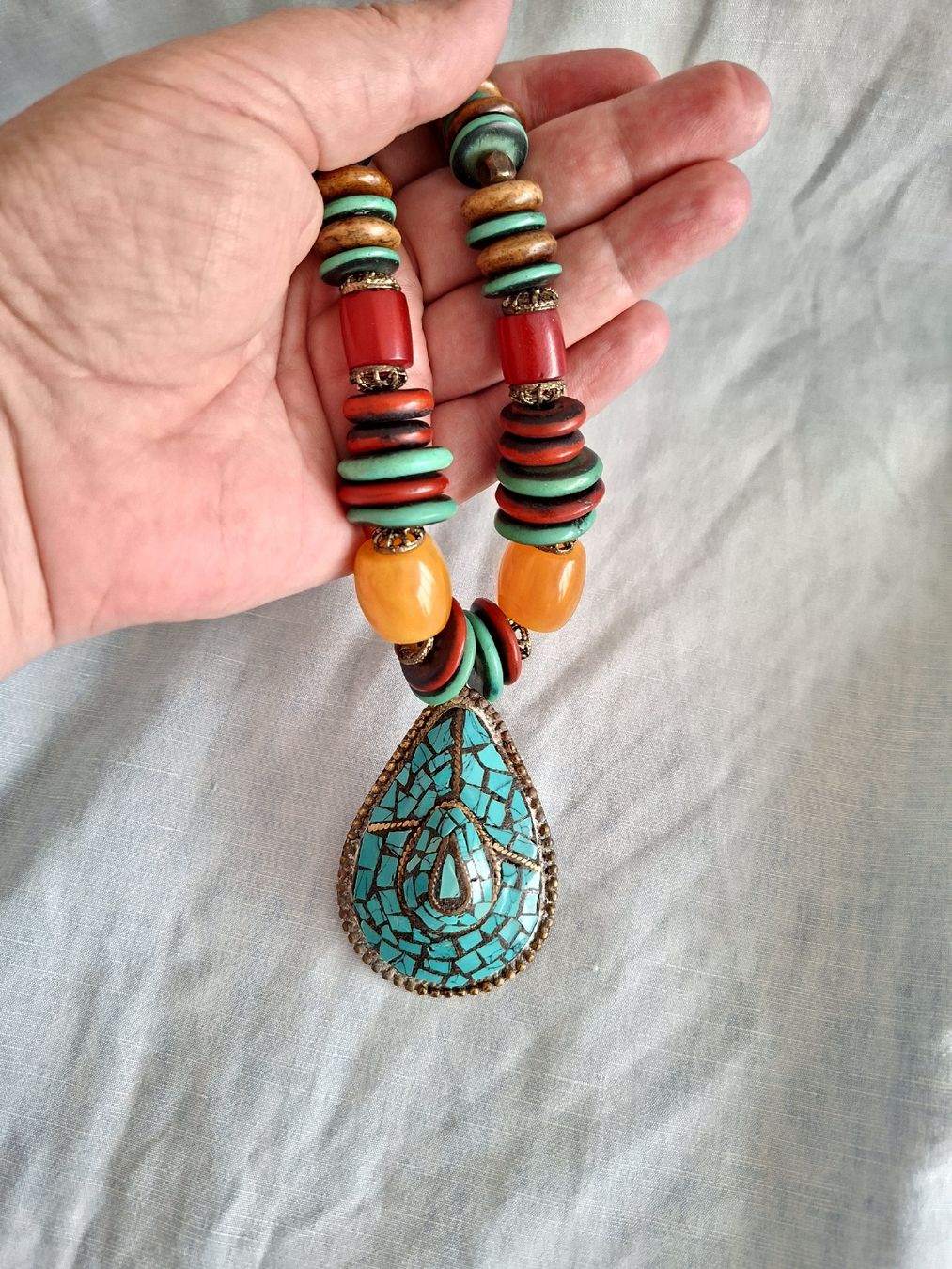 Colliers: Collier statement bohème ethnique vintage – D'occasion à Lutry par Sim_Sta 1