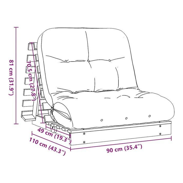Divani: Canapé-lit futon – Nuovo e nell'imballaggio originale da Broc venduto da SensuriMaison 3