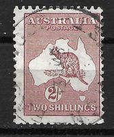 Australien 1935: Känguru Hoher Wert 2 Schillings lilabraun