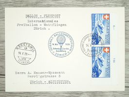 TR06 Carte Postale + Timbre Suisse 1939
