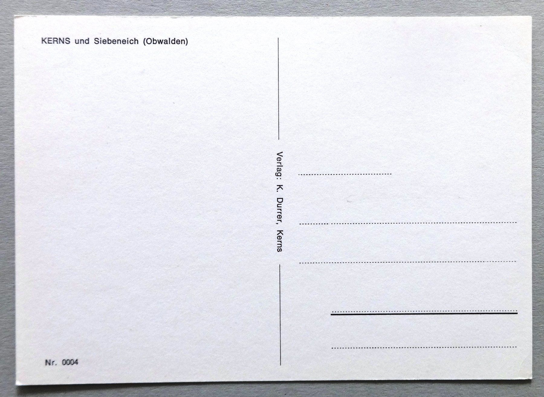 Cartes postales: Kerns und Siebeneich (OW) – D'occasion à Fétigny par Billy2miny 1