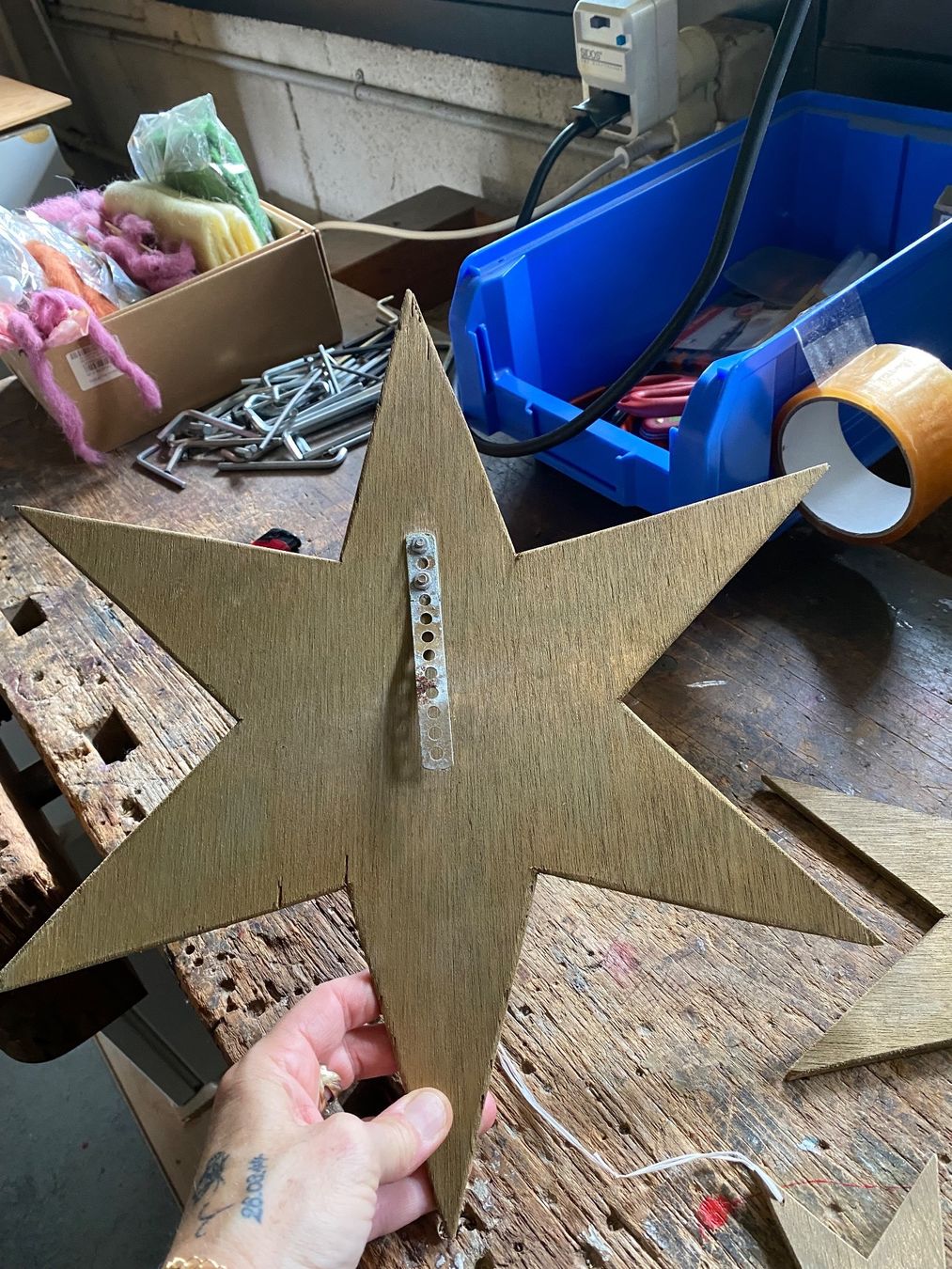 Articoli in legno: Fensterladen deko Holz Sterne – Usato da Langenthal venduto da flower101 4
