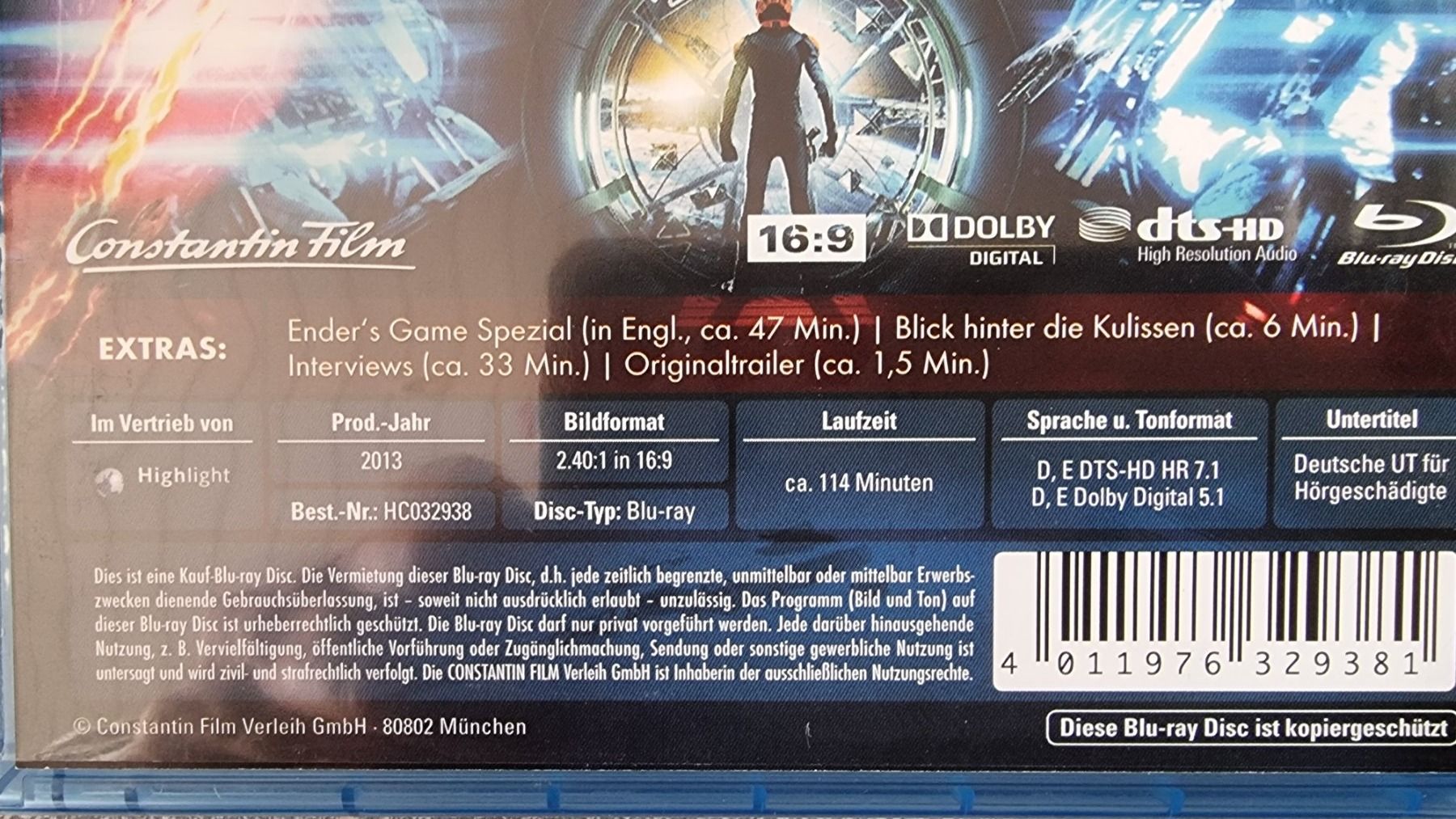 Tutti i DVDs: Blu Ray - Ender's Game / Harrison Ford – Usato da Oetwil am See venduto da fineli2 1