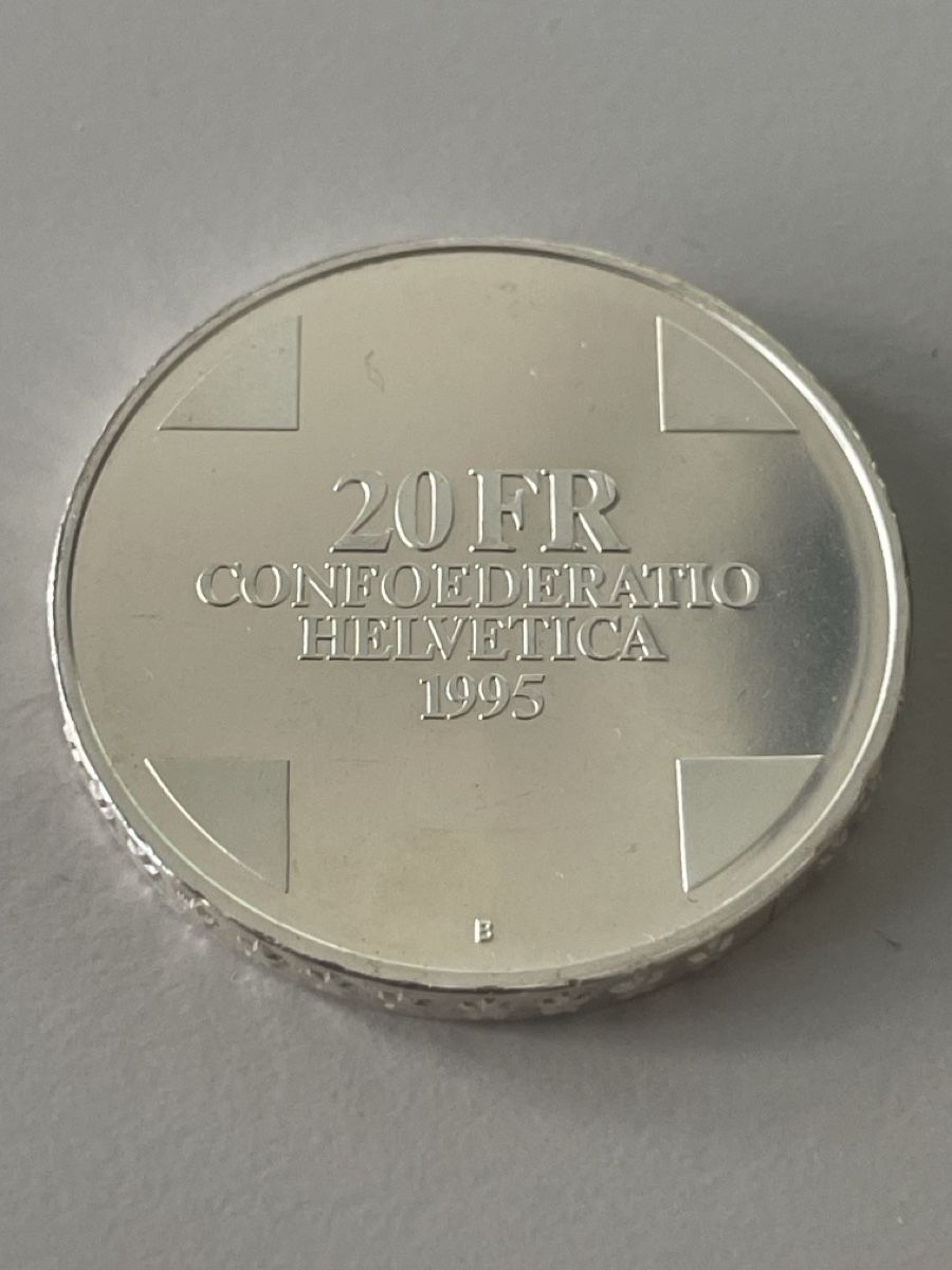 Tutti le monete: 20 FR CONFOEDERATIO HELVETICA 1995 – Usato da Pregassona venduto da REEUP