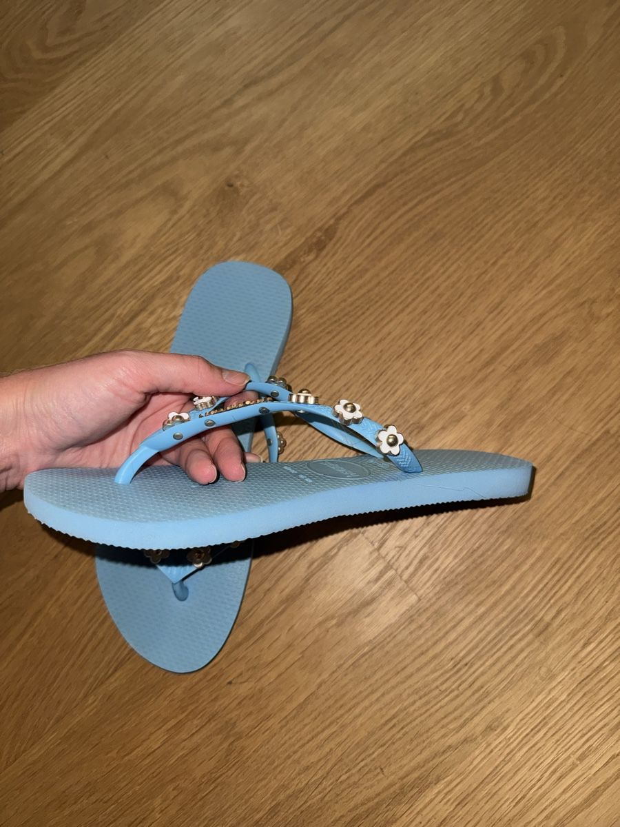 Havaianas Damenschuhe: Original Blauen Blumen Havaianas – Gebraucht aus Bottmingen von Itsclaire 3