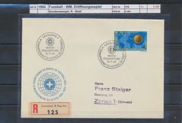 1954 Fussball - WM, Eröffnungsspiel, Sonderstempel, R-Brief