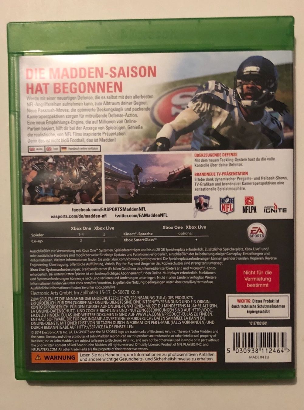 Microsoft Giochi: Madden NFL 15 für Xbox One – Usato da Kestenholz venduto da Mad18 1