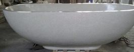 Badewanne freistehende Gartenwanne Terrazzo Aussenwanne Bad