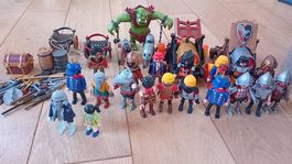 Grand lot Playmobil Château Fort Médiéval + Figurines