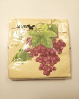 Neu! Serviette 20Stück, orig.VP, Trauben-Motiv, Twint:Ja