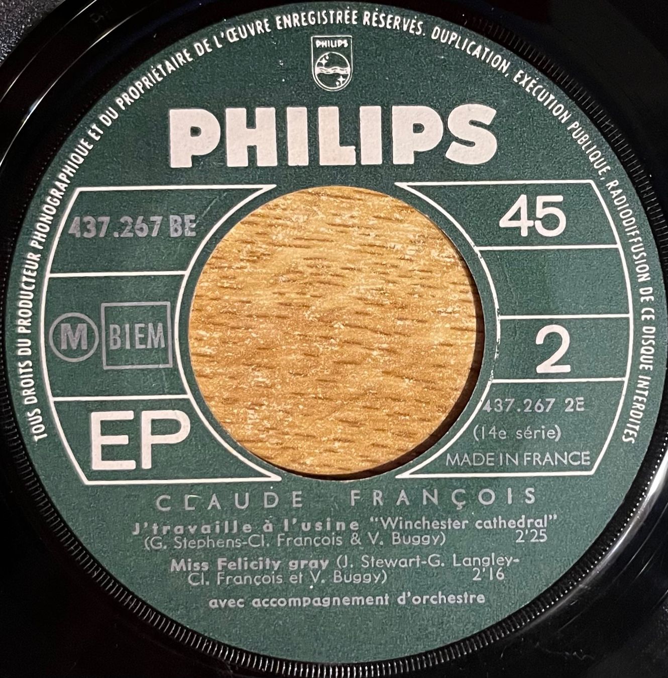 Dischi in vinile: CLAUDE FRANÇOIS - J’ATTENDRAI – Usato da Bussigny venduto da vinyl-pas-cher 3