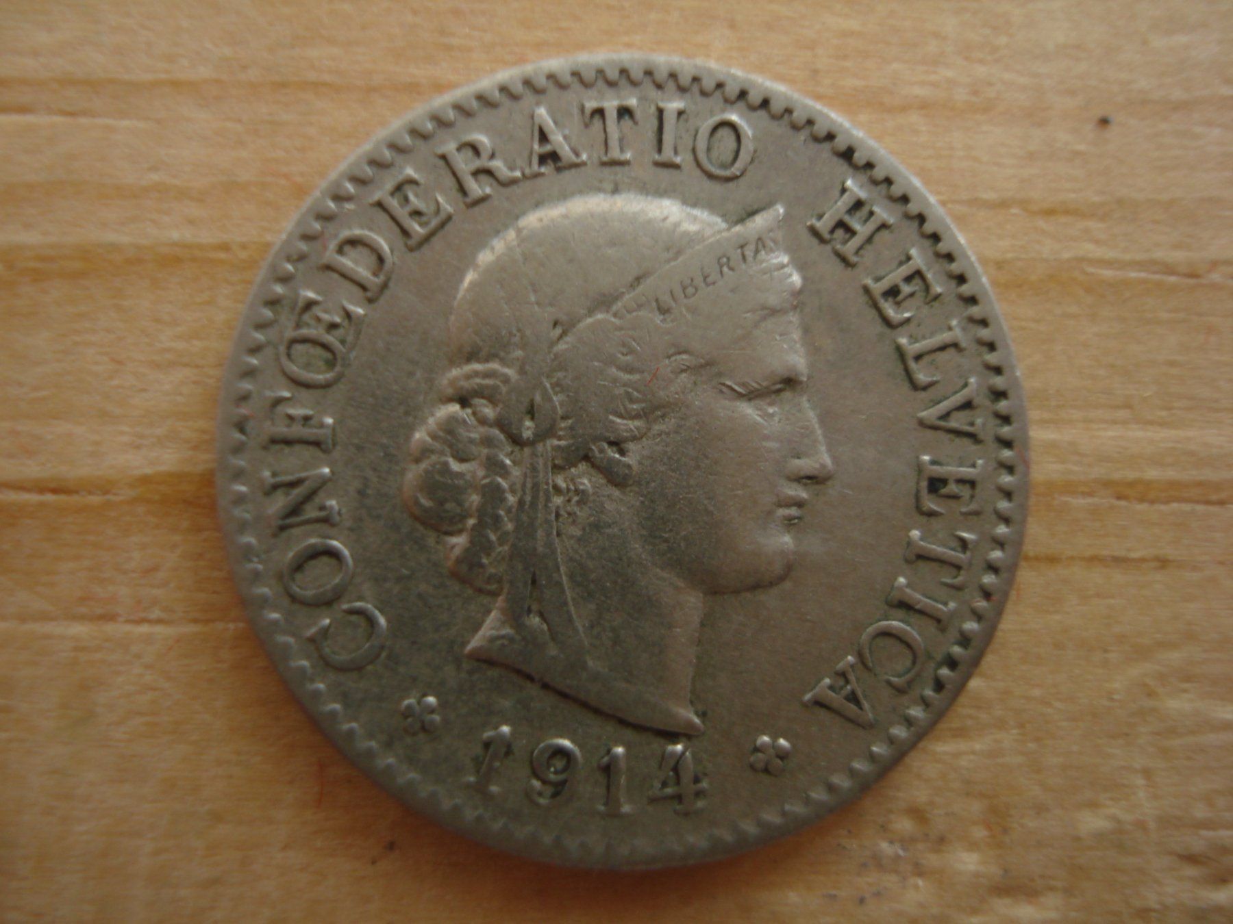 Tutti le monete: (S1) 5 Rappen 1914 – Usato da Erlach venduto da Net-Coins