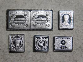 5 Silbermarken (5.2g/925) mit historischen Vorbildern