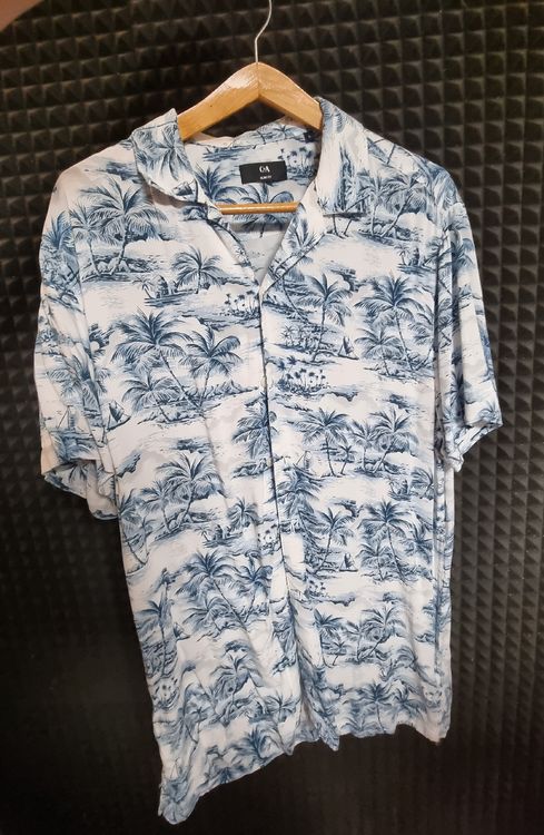 Chemise Homme Livergy Neuve - Taille L, Azur/blanc à Carreaux, Mélange Lin