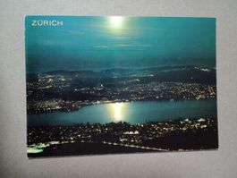 Zürich Vogelschau Vollmond vom Uetliberg aus
