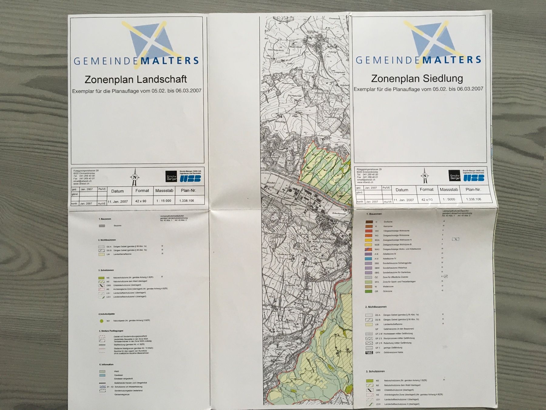Documenti: Zonenplan Siedlung/Landschaft 2007 Gemeinde Malters – Usato da Freienwil venduto da Hubi030
