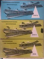 Märklin 6 Metallschienen-Weichen (2x 5121 und 4x 5117)