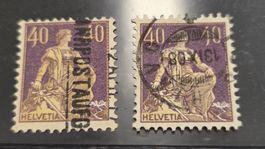 2x 107 Sitzende Helvetia mit Schwert