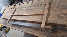 Antike Holzsäge 73 cm Sägeblatt grob, schneidet gut