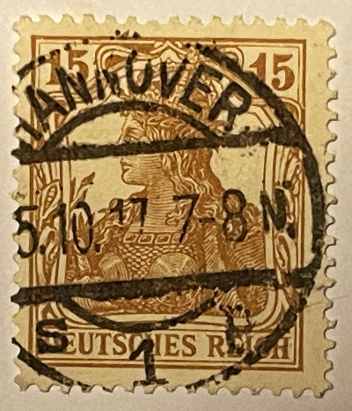 Tutti i francobolli: Deutsches Reich 15 Pfennig – Usato da Oftringen venduto da Vucki 1