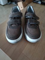 Braune Kinderschuhe, Grösse 34, Klettverschluss, Neu