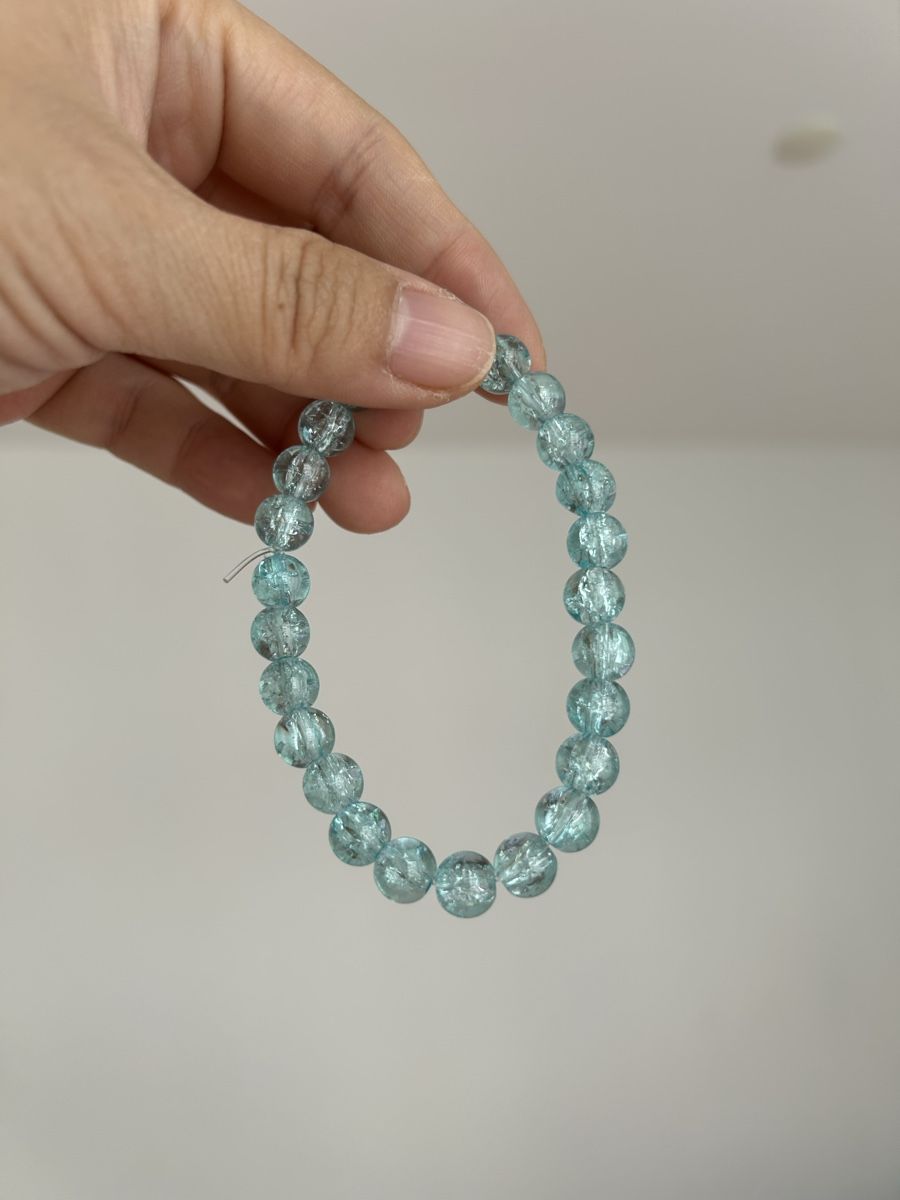 Bracciali & Braccialetti: Handgemachtes Armband – transparente Perlen  -Crackle-Effekt – Nuovo e nell'imballaggio originale da Basel venduto da lau_982w 2