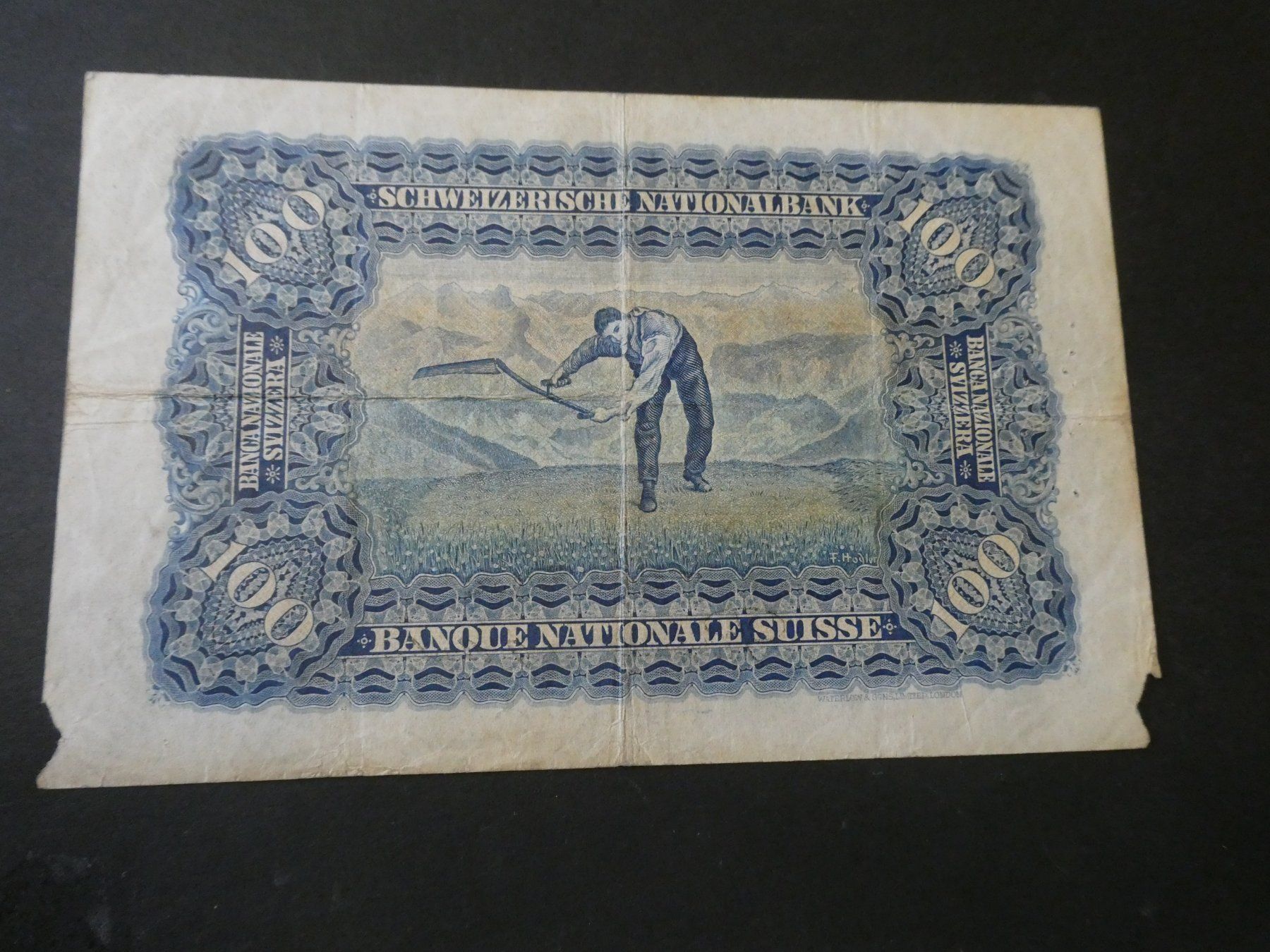 Banconote: Schweiz 1928, 100 Franken – Usato da Hinterforst venduto da rohusri 4