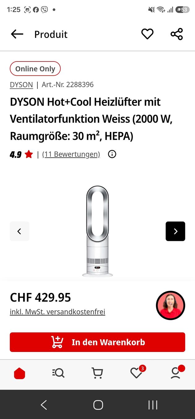 Klimageräte: Dyson Ventilator Hot+Cool AM05 – Defekt aus Plan les ouates von Braun_charly