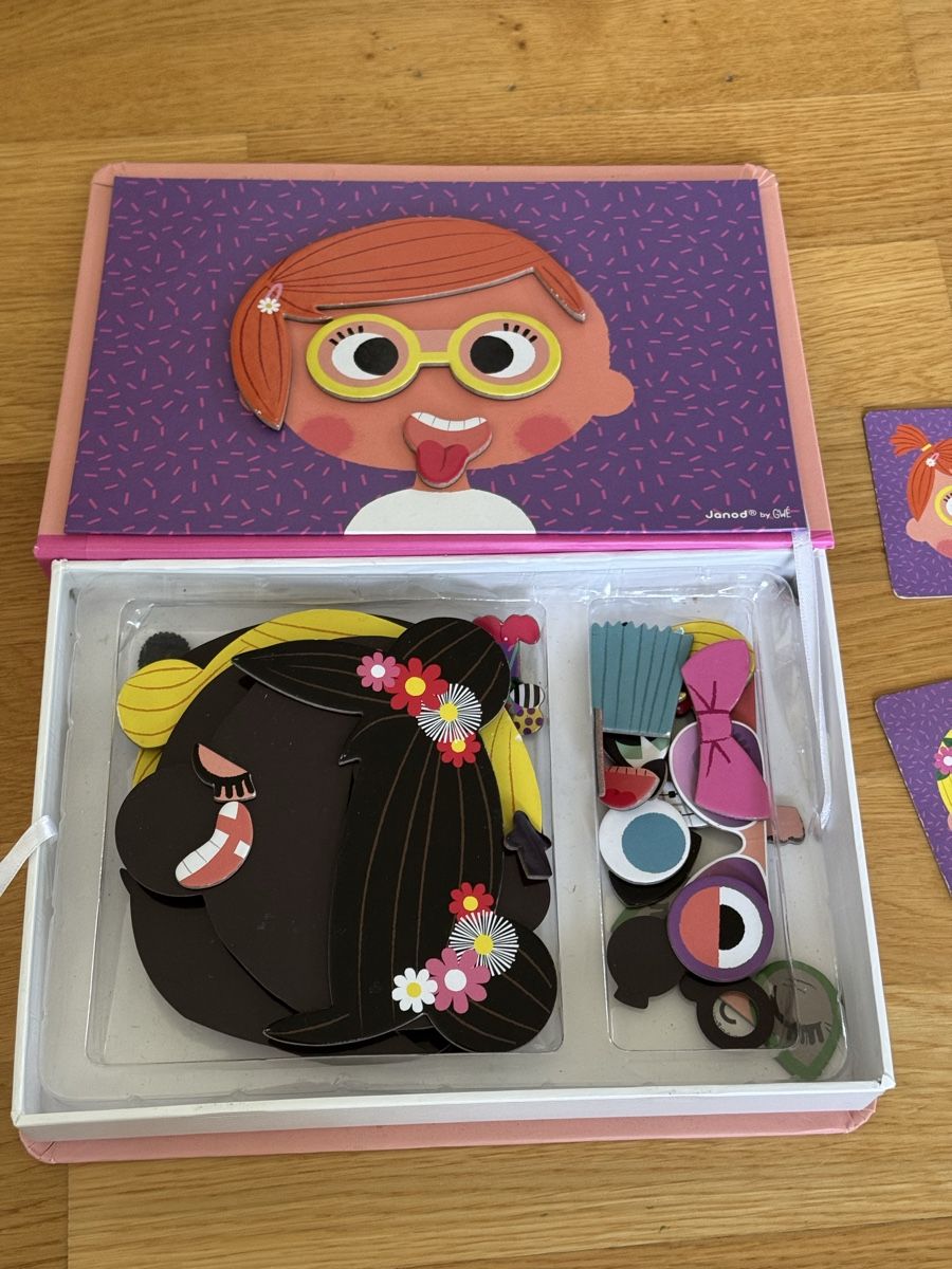 Janod Giochi: Janod Magnetbuch Crazy Faces guter Zustand – Usato da Zürich venduto da wtpooh 2