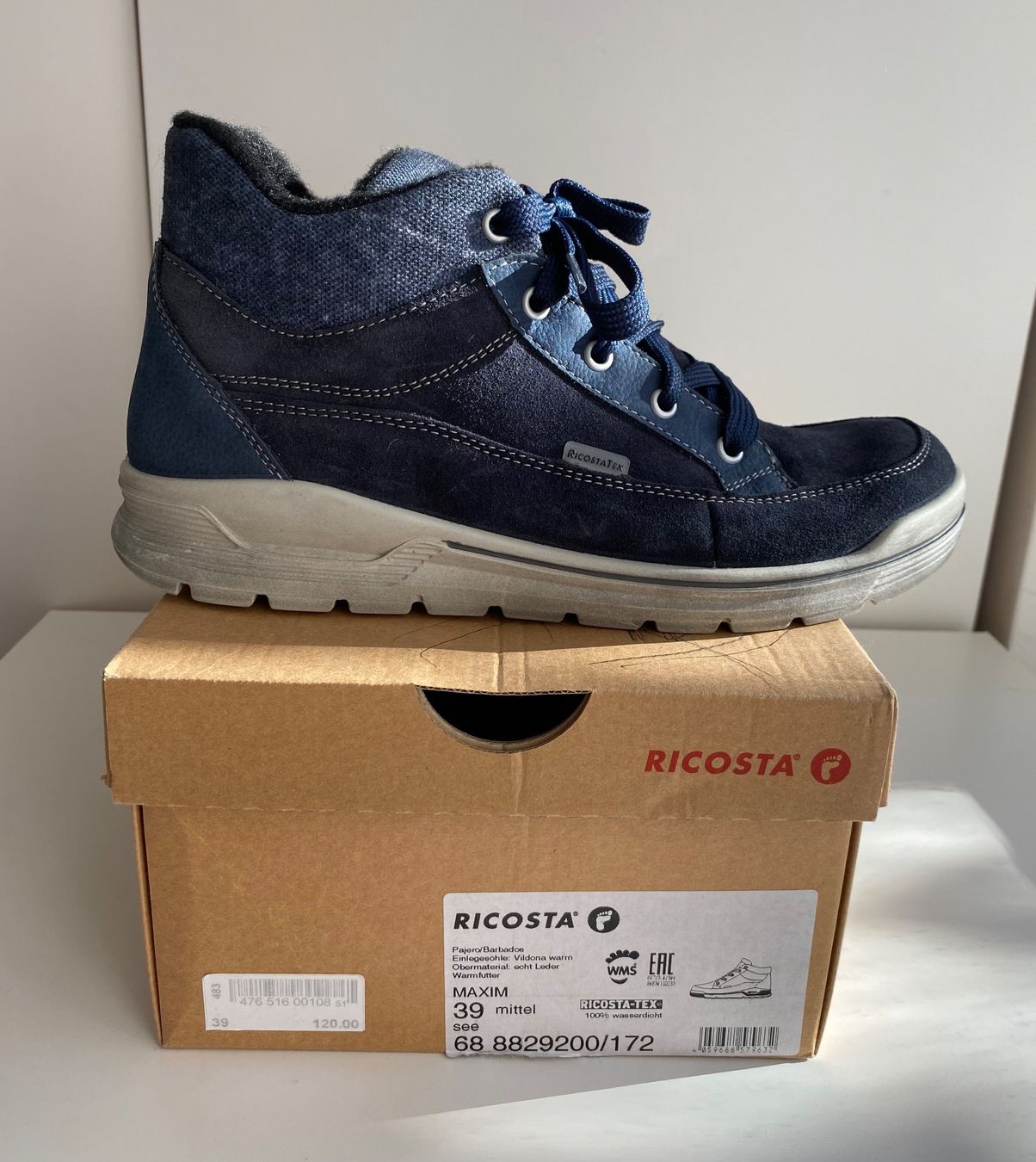 Ricosta Herrenschuhe: RICOSTA MAXIM WARMFUTTER Stiefel, Gr. 39 – Neu und originalverpackt aus Luzern von falena01 9