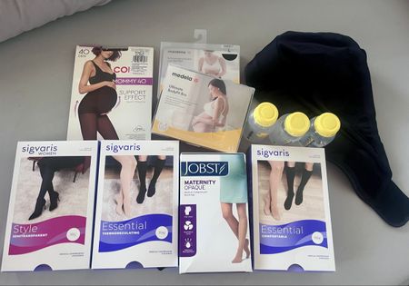 Maternity Compression Stockings & Nursing Bra Bundle 