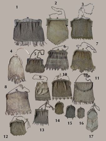 Besondere Sammlung 17 Vintage Silber Taschen Ende 19/Anfan20