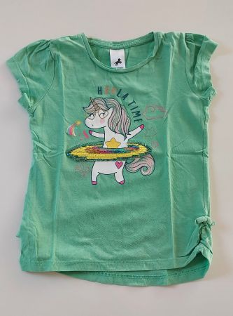 TSHIRT  |  BAUMWOLLE  |  EINHORN PAILLETTEN  |  Gr. 116