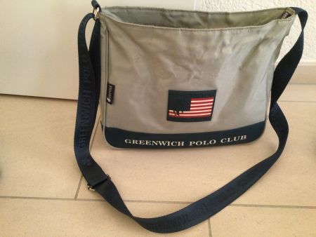Coole Greenwich Polo Club Umhängetasche in grau/blau
